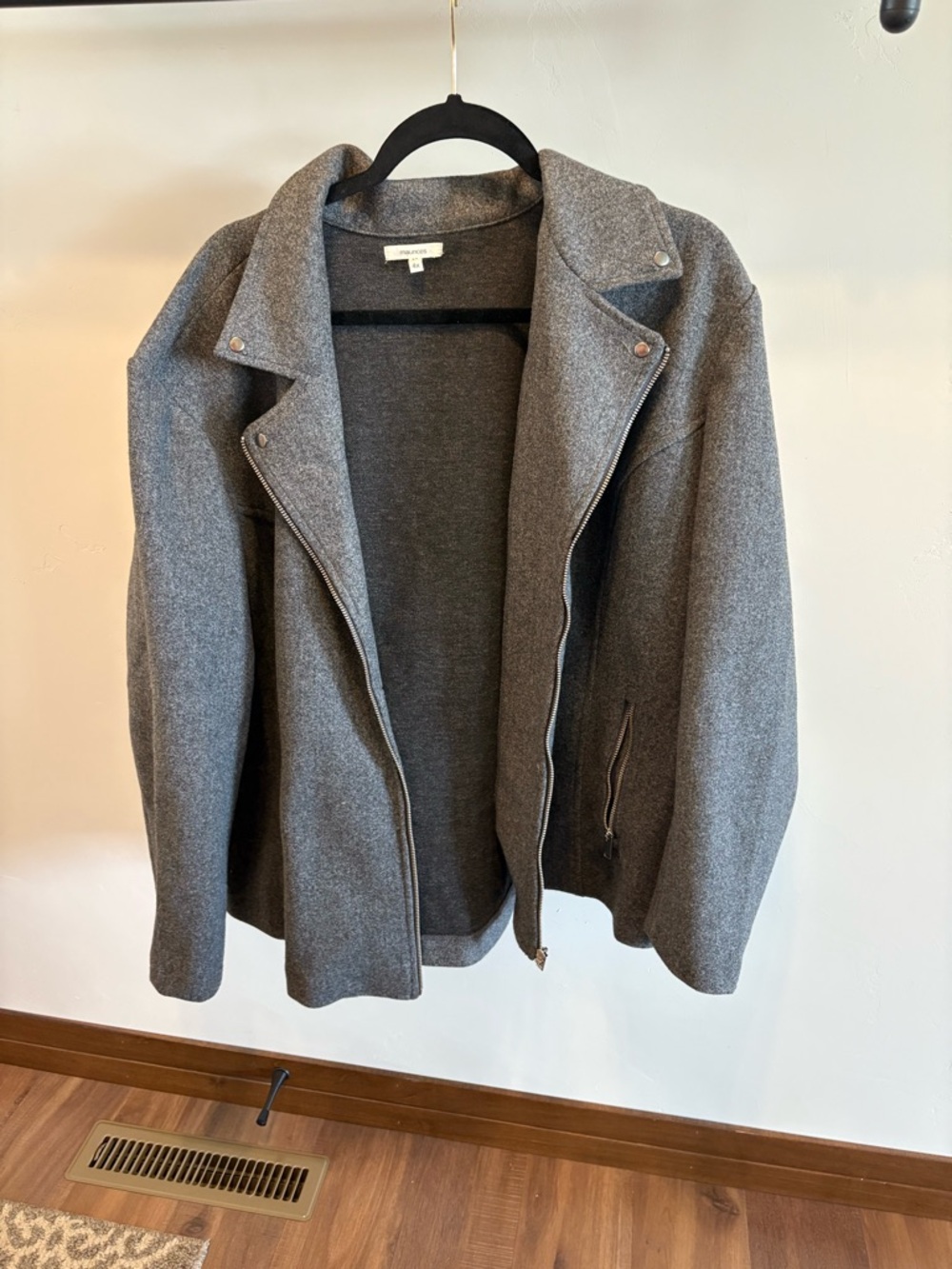 Maurices Gray Wool-Blend Moto Jacket